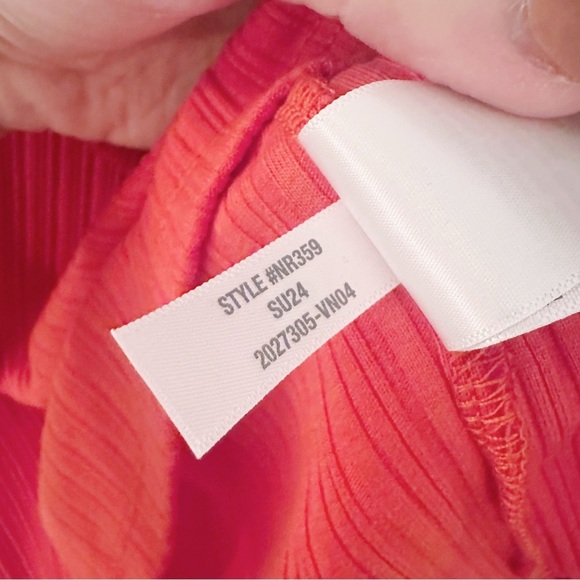 Madewell Ribbed Off-the-Shoulder Top Red Draped Sleeveless Tank NWT - Picture 6 of 7